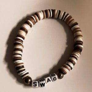 handmade clay bead friendship bracelet stretchy. made by Allana Sophia 🥰 swag